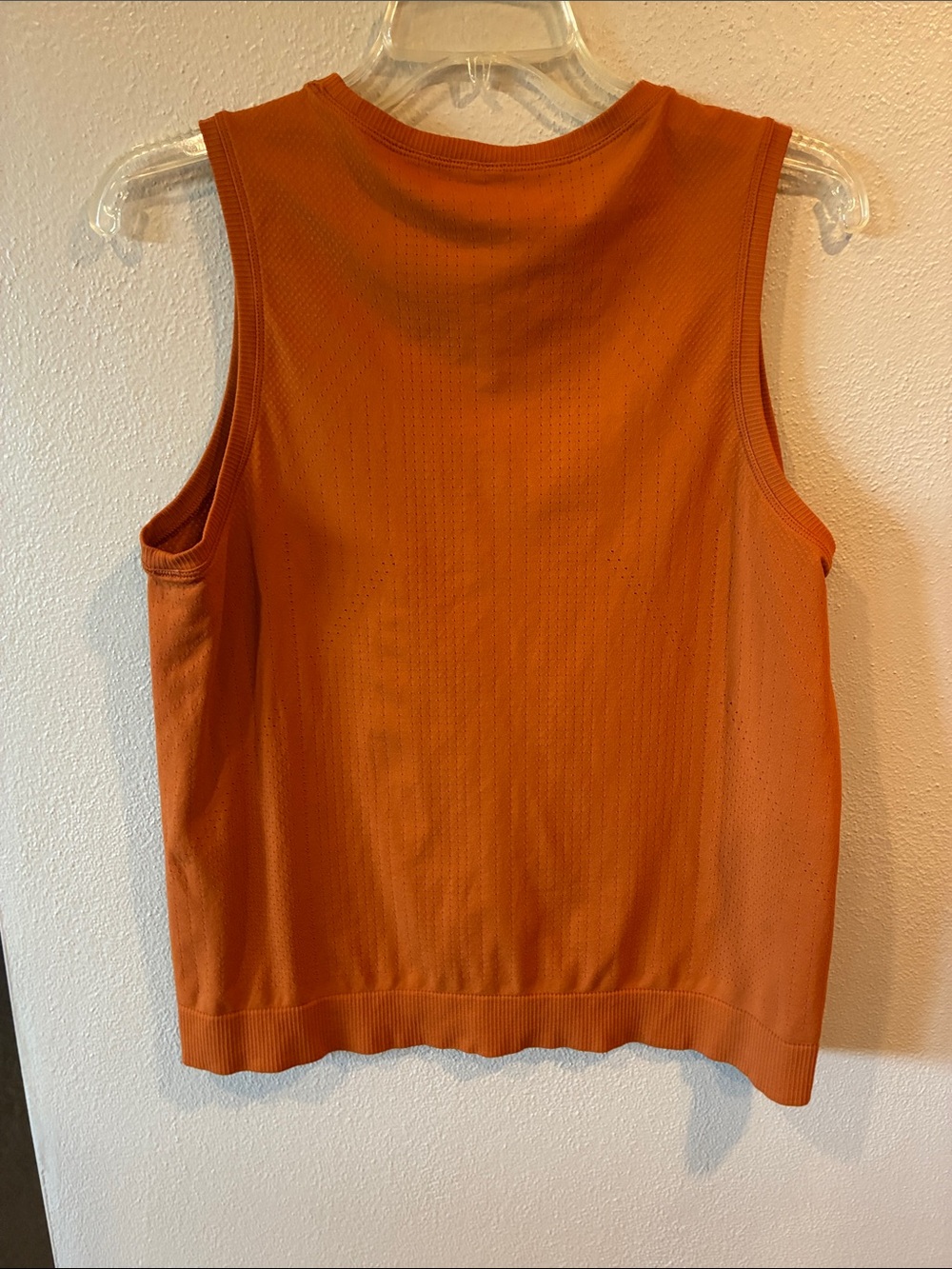 Athleta Rust Orange Ribbed Performance Tank - Picture 2 of 2